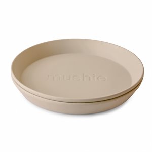 Mushie Dinner Plate - Round - Vanilla